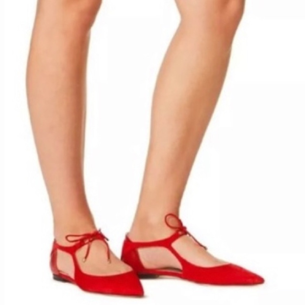 NIB Jimmy Choo Vanessa Flat in Red Suede